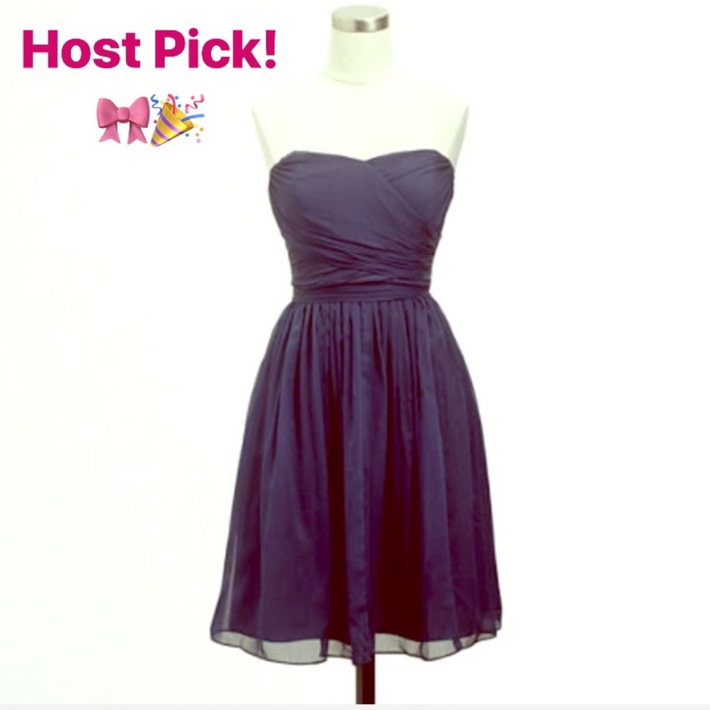 🎉Host Pick 🎀 J Crew strapless navy dress